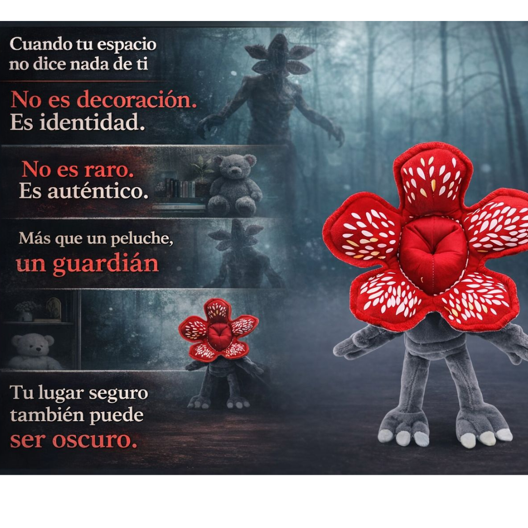 extraña criatura de peluche demogorgon